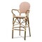 Baxton Studio Marguerite Beige and Red Bamboo Style Stackable Bistro Bar Stool 150-8984 - alternate 1